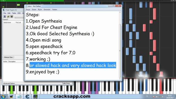 synthesia key code uses